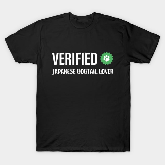 Verified Kitten Lover | Funny Japanese Bobtail Cat T-Shirt by Fluffy-Vectors